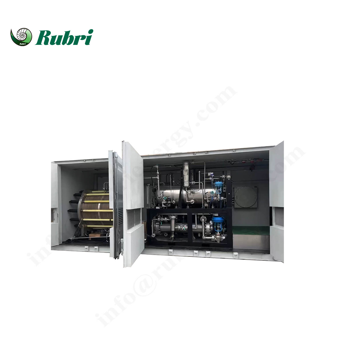1000Nm³/j 5000KW Peralatan Elektroliser Beralkali Gas Hidrogen Perindustrian